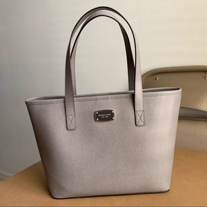 Michael Kors Gray Peppled Leather Purse